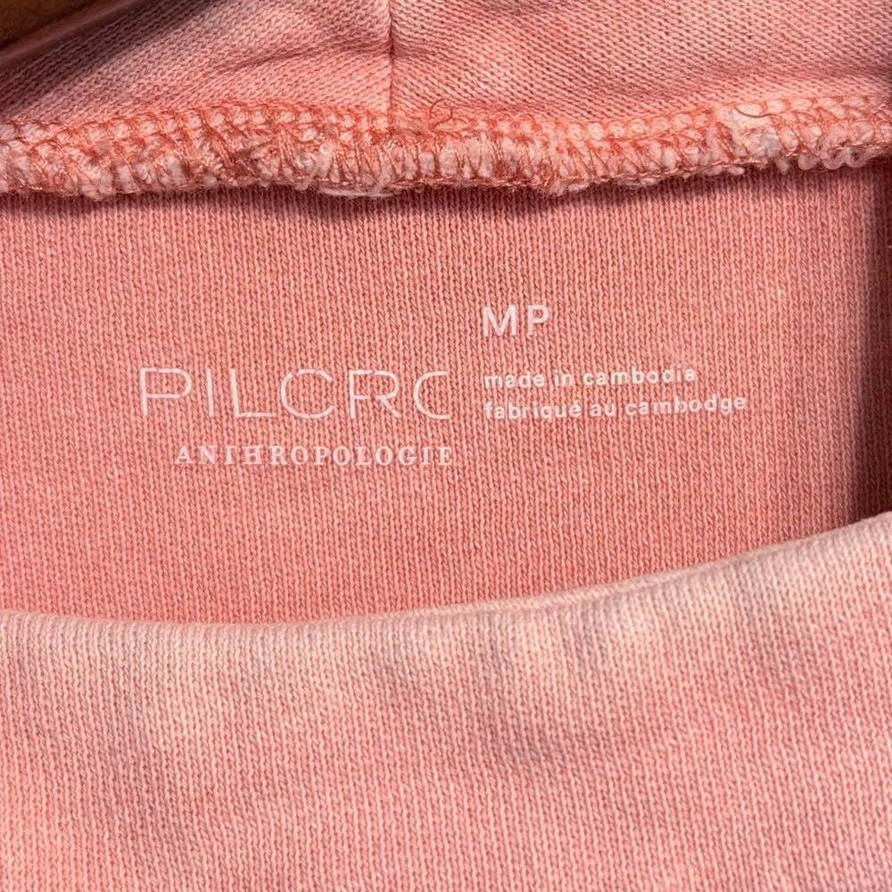 *SOLD* Anthropologie Pilcro Pink 100% Cotton Sweatshirt - Women's Medium Petite - Picture 3 of 10